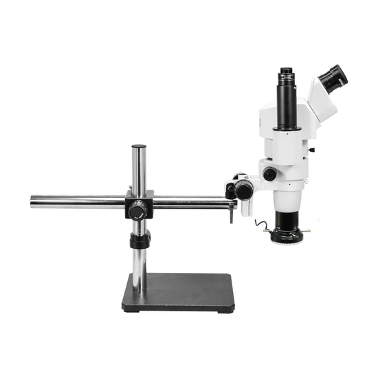 8-80X LED Light Boom Stand Trinocular Parallel Zoom Stereo Microscope PZ02040453