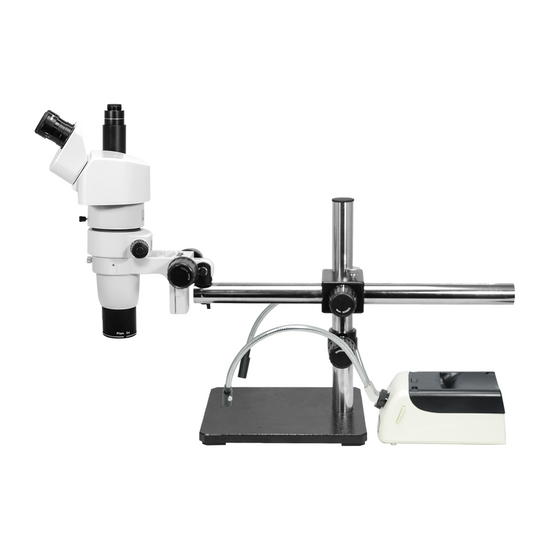 8-80X Halogen Light Boom Stand Trinocular Parallel Zoom Stereo Microscope PZ02040456