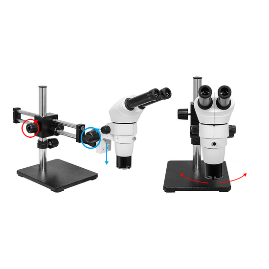 8-80X Dual Arm Stand Binocular Parallel Zoom Stereo Microscope PZ02050121