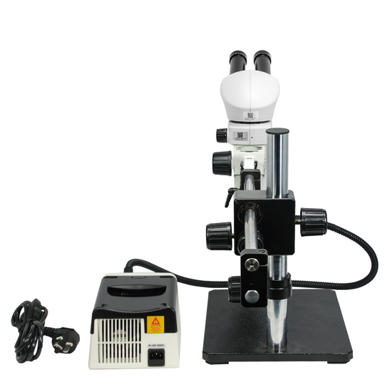 8-80X Halogen Light Dual Arm Stand Binocular Parallel Zoom Stereo Microscope PZ02050124