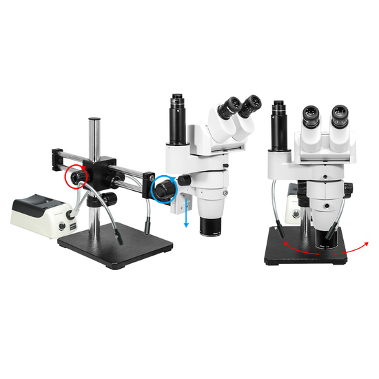 8-80X Halogen Light Dual Arm Stand Trinocular Parallel Zoom Stereo Microscope PZ02050136