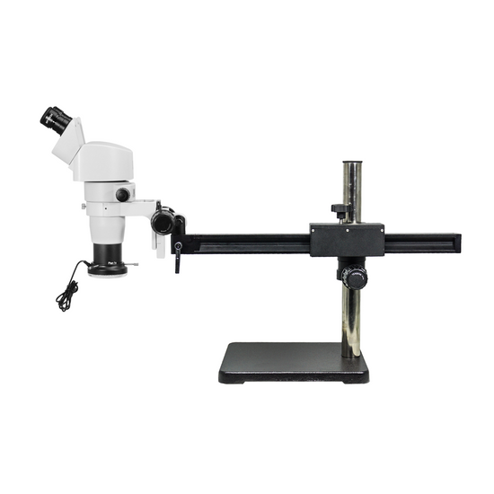 8-80X LED Light Ball Bearing Boom Stand Binocular Parallel Zoom Stereo Microscope PZ02080249
