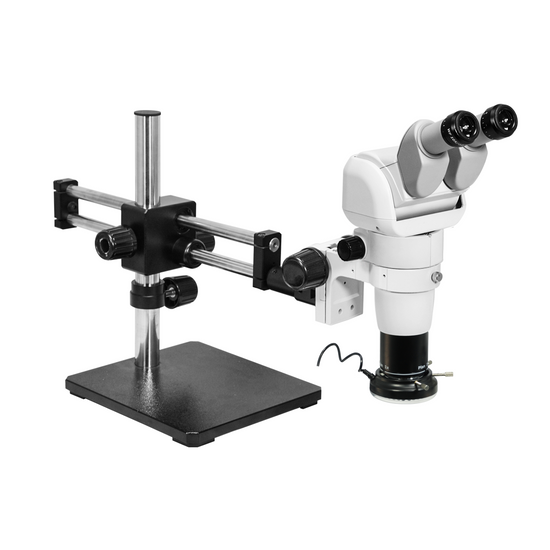 4-32.5X Polarizing LED Light Dual Arm Stand Binocular Parallel Zoom Stereo Microscope PZ02150124