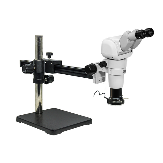 4-32.5X Ball Bearing Boom Stand Polarizing LED Light Binocular Parallel Zoom Stereo Microscope PZ02140124