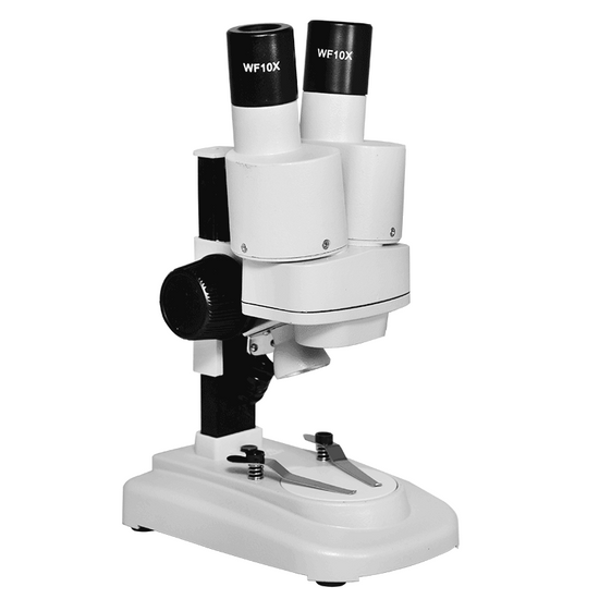 20X Widefield Portable Stereo Microscope 90° Viewing Angle, LED Top Light for Hobbyists, Collectors, Beginners