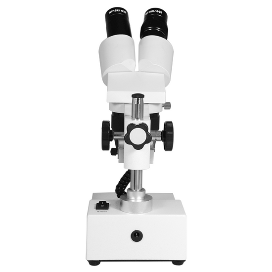 10X/30X Widefield Stereo Microscope, Binocular, Post Stand, LED Top Light (360° Rotatable Head)