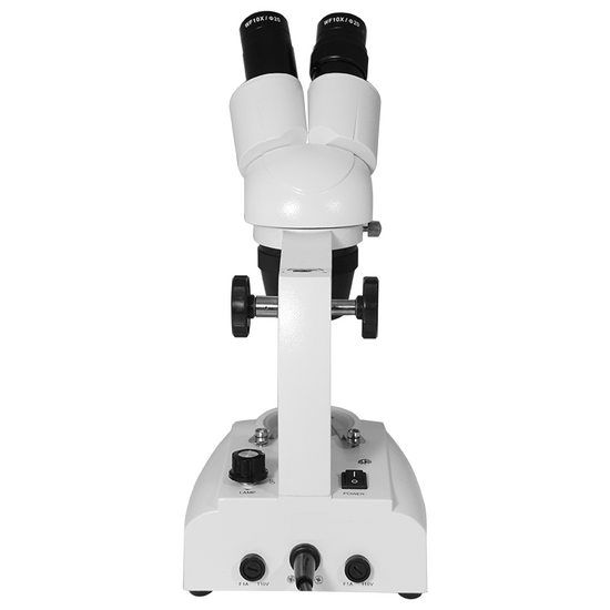 10X/20X Widefield Stereo Microscope, Binocular, Track Stand, Halogen Top and Bottom Light, Bright Field