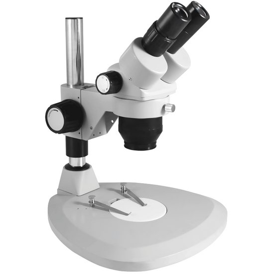 10X/30X Super Widefield Stereo Microscope, Binocular, Post Stand (Height 300mm) Fan-Shaped Base