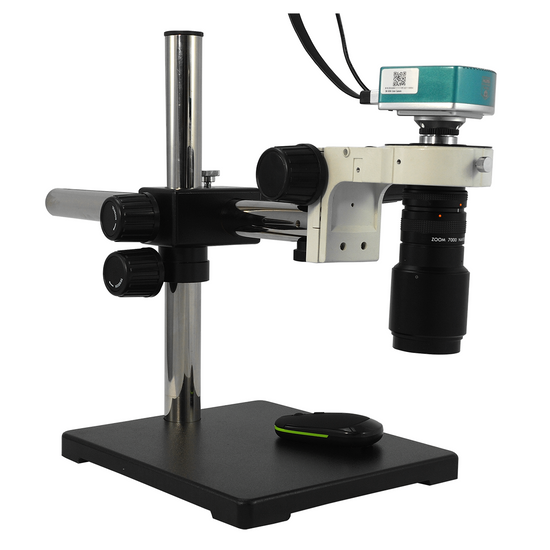 6X Industrial Inspection Video Zoom Microscope, Boom Stand + HDMI Camera