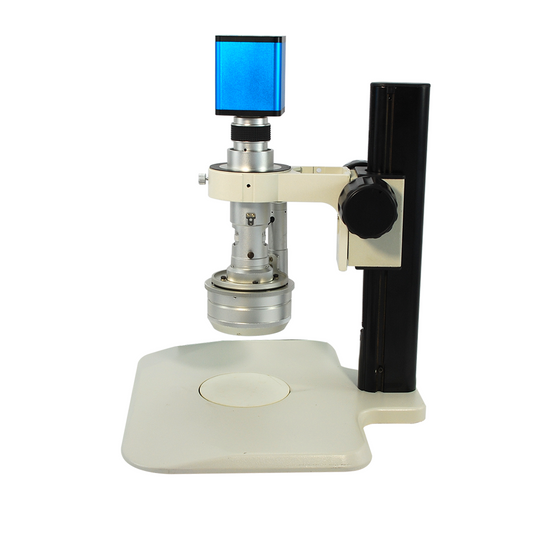 0.65-4.5X Industrial Inspection 3D Video Microscope + HDMI Digital Camera, Track Stand