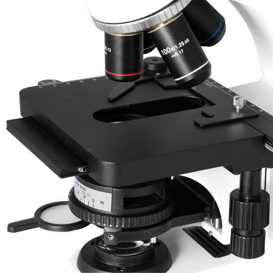 40X-1000X Biological Compound Laboratory Microscope, Trinocular, Halogen Light, High Eyepoint Eyepieces BM03010301