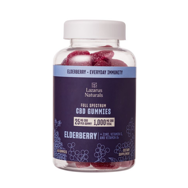 Elderberry Immune Boost Gummies CBD with Vitamin C,  D3, Zinc