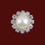 0.6 Inch Brooch Invitation Embellishment With Crystal Pearls & Rhinestones - Style 6