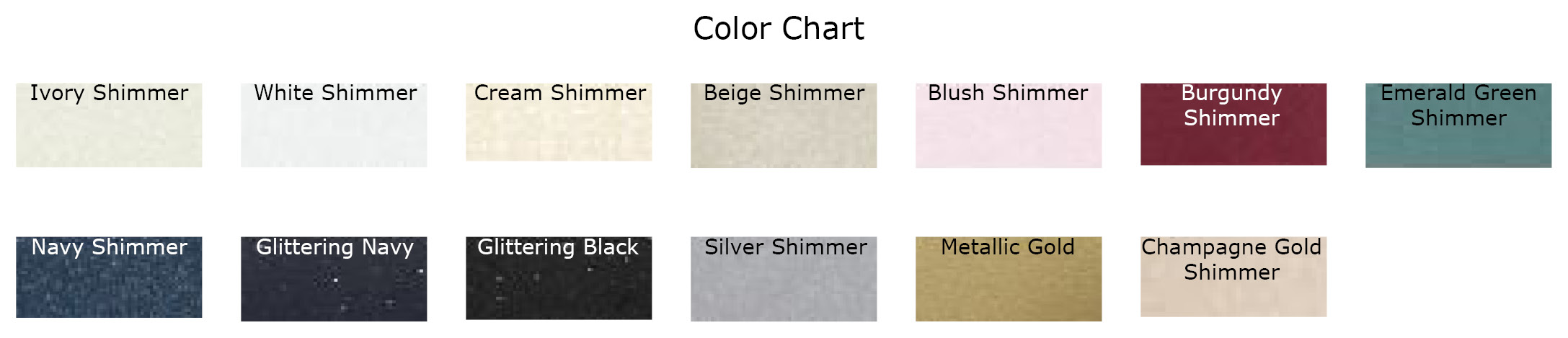 Invitation Color Chart