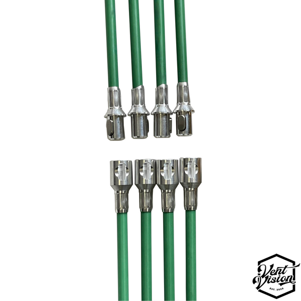 Dryer vent cleaning rods