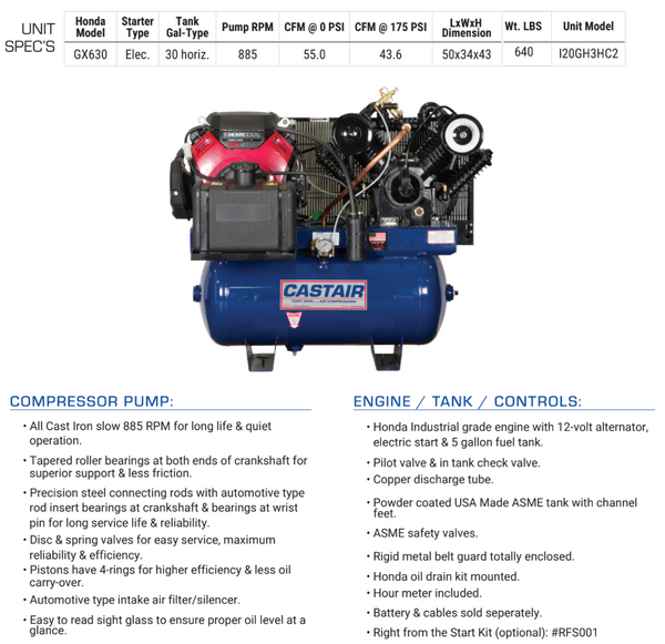 43 CFM castair compressor (FREE SHIPPING)