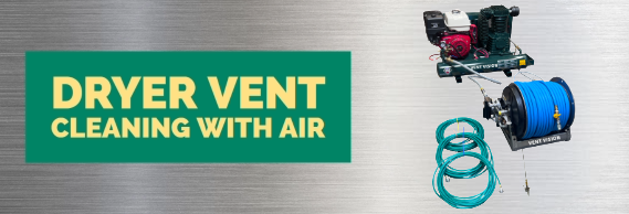 Dryer vent cleaning compressors