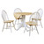 ALLISON 5-PIECE ROUND DROP LEAF DINING TABLE SET WHITE
