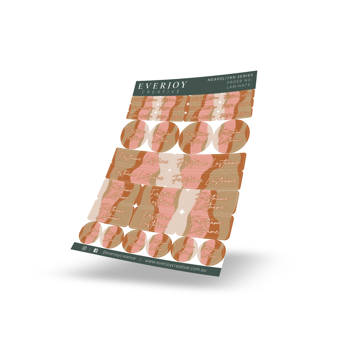 Neapolitan Series Name Labels