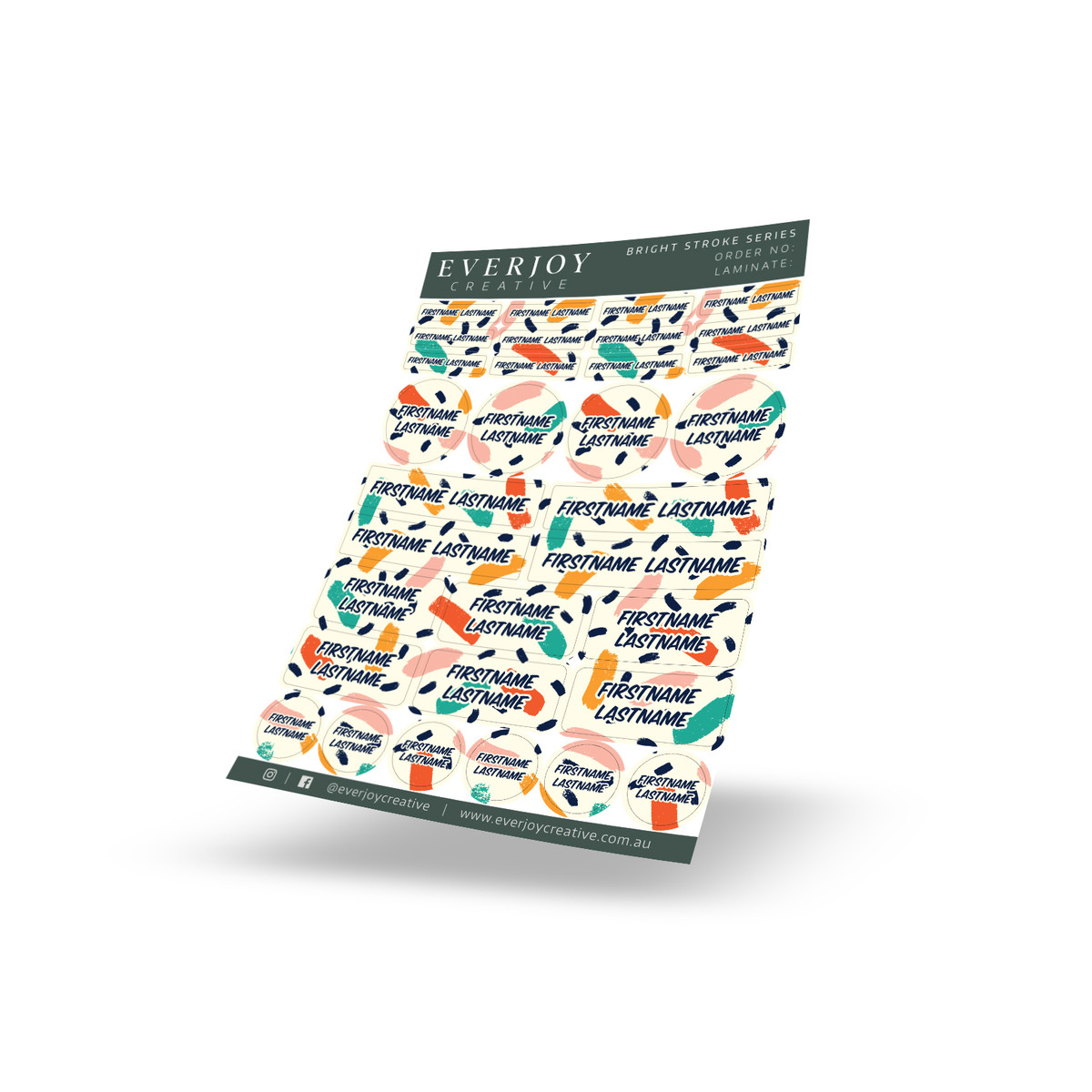 Bright Stroke Series Name Labels