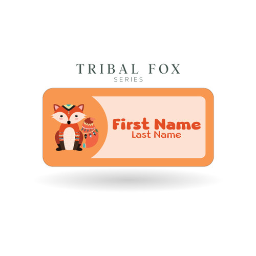 Tribal Fox Series Name Labels