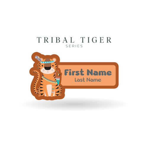 Tribal Tiger Series Name Labels