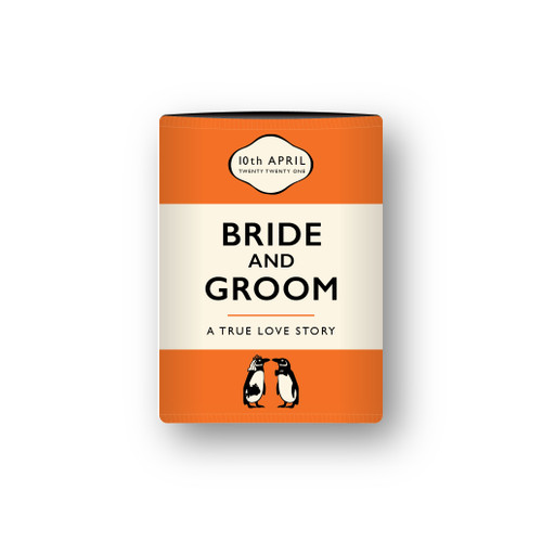 Book Cover Wedding Stubby Holder