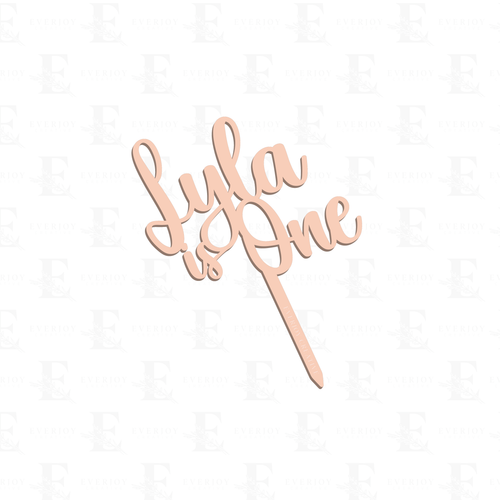 Name is Age - Signature Script - Single Layer Cake Topper