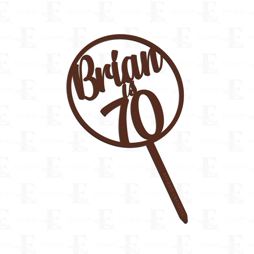 Candid Circle - Single Layer Cake Topper