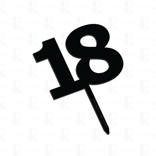 Block Number Age - Single Layer Cake Topper