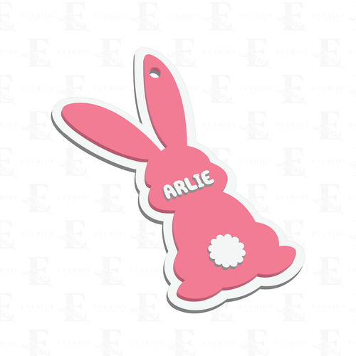 Easter bunny basket tag  