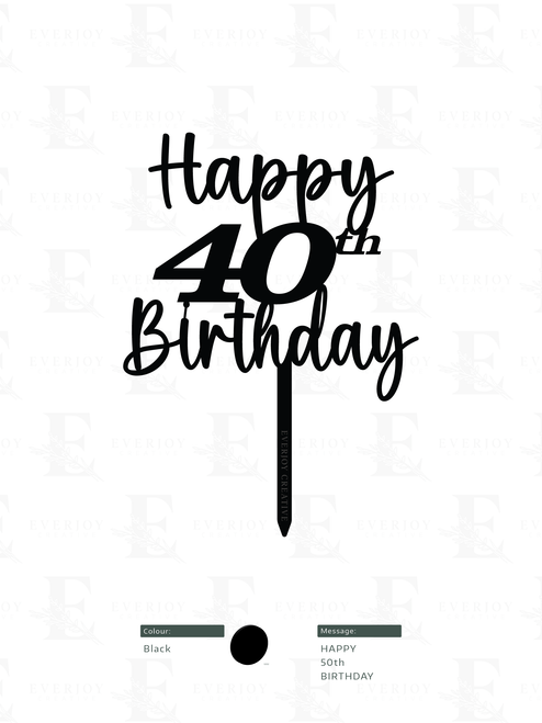 Better Birthday - Single Layer Cake Topper