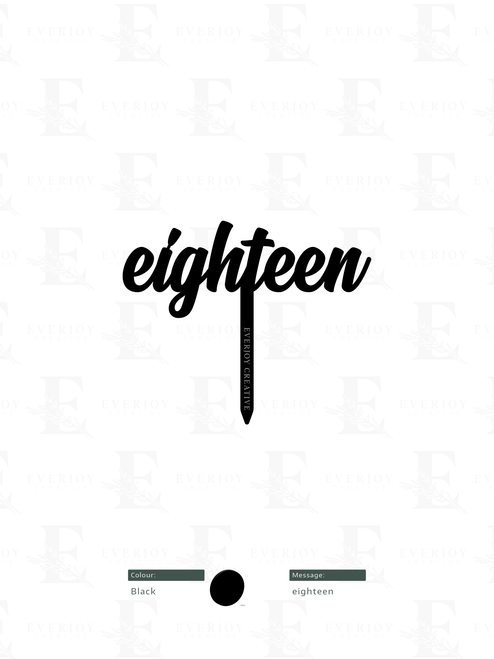 Casabella Script - Single Layer Cake Topper