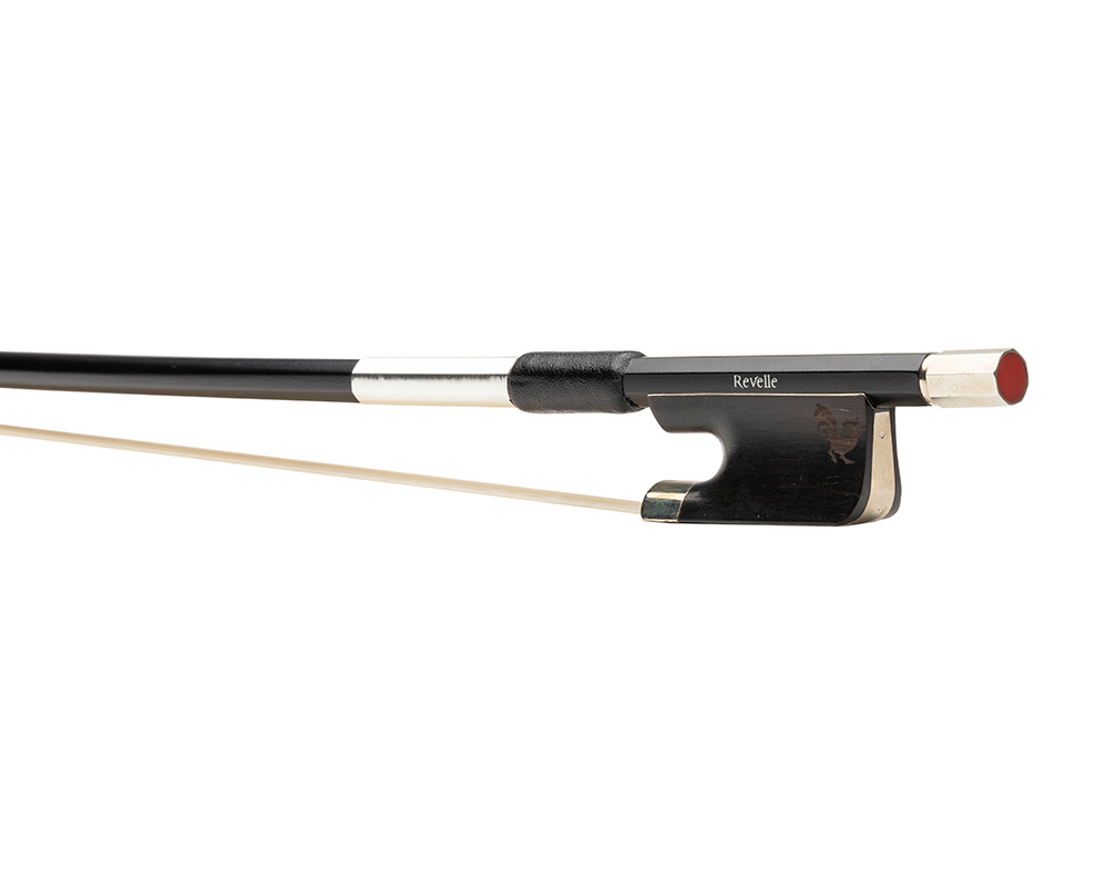 Revelle Raven Carbon Fiber Cello Bow frog view