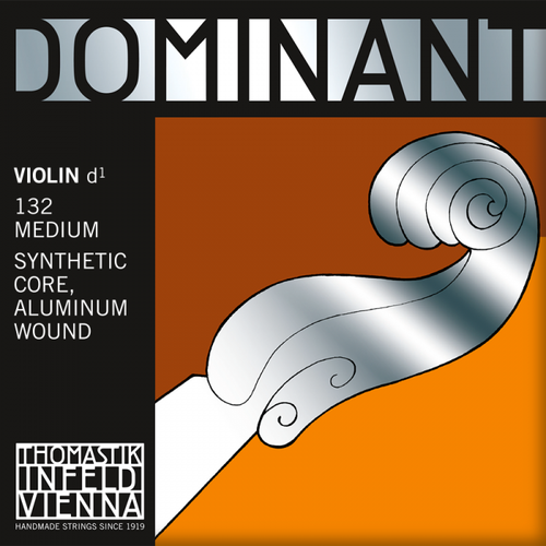 132T - Dominant Violin D Aluminum - Tube of 12