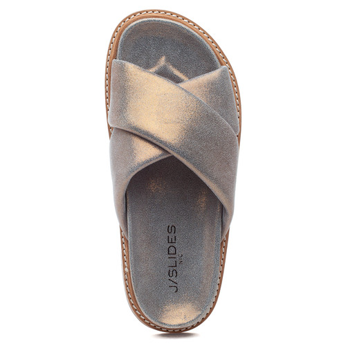 ROLAND Bronze Metallic Suede - JSlides