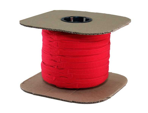 Velcro Brand 3/4 W x 8 L Hook-and-Loop RED Reclosable Fastener Strap, 900  pk. 176042