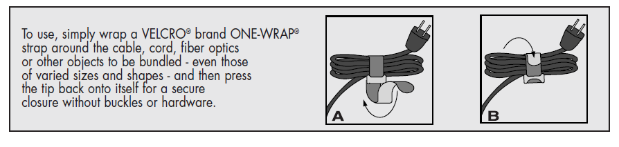 911499-3 Velcro Brand Perforated Back-to-Back Straps, Wrap Design, 3/4  Width, 8.0 Length