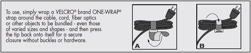 VELCRO® Brand ONE-WRAP® Straps 3/4 X 8 25, 50 or 100 ct pucks