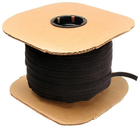 Bulk Velcro Cable Tie, 50 Foot Roll x 3/4 Inch - Black