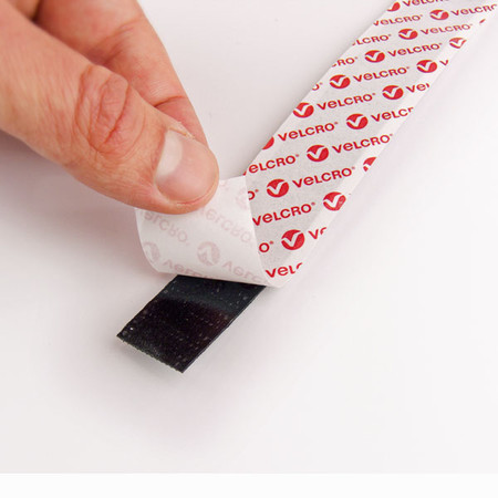 Velcro/Velcro tape, self-adhesive, thickness 2 cm, black, 25 m/ 1 pack  [HOB-775042] - Packlinq