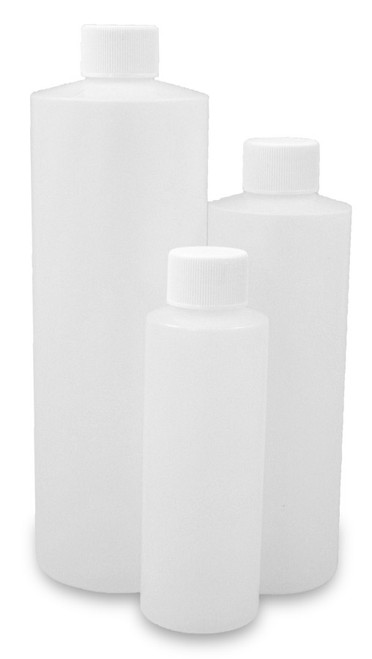 Bottle, 250 ml (8 oz), natural HDPE plastic