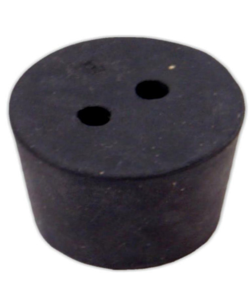 Rubber Stopper, #10, 2-hole
