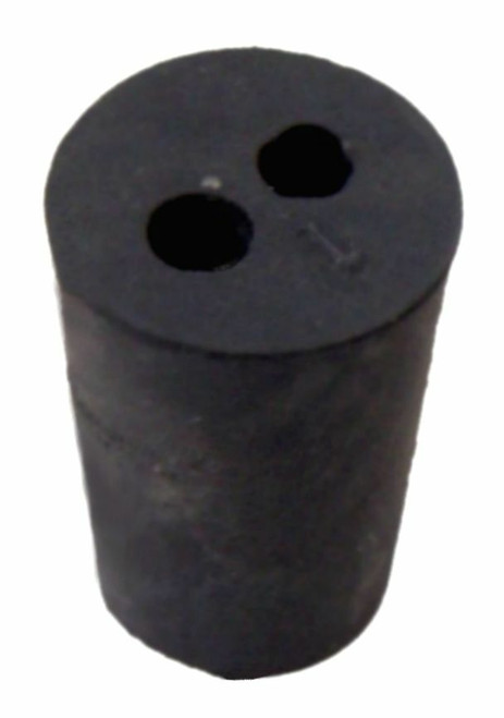 Rubber Stopper, #0, 2-hole