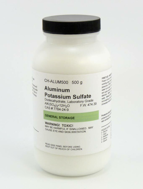 aluminum sulfate 500g bottle