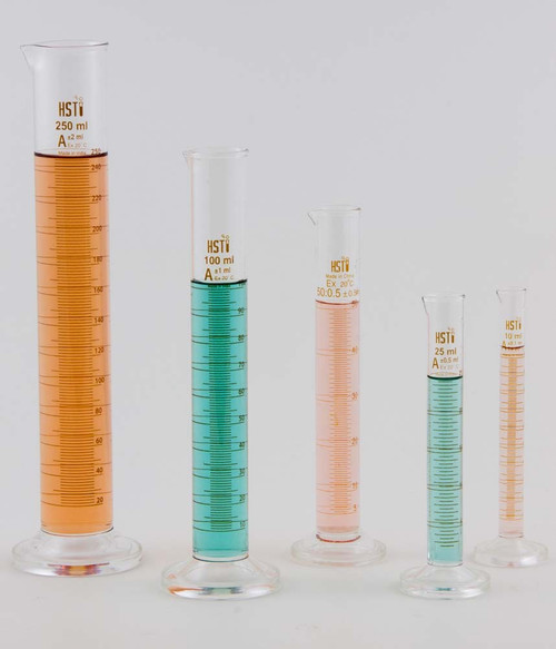 Graduated Cylinders, glass, set of 5