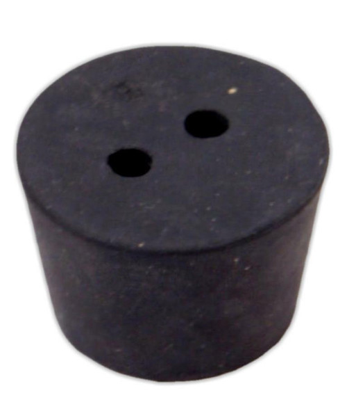 Rubber Stopper, #8, 2-hole