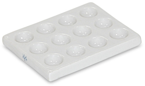 Spot Plate, porcelain, 12 cavities