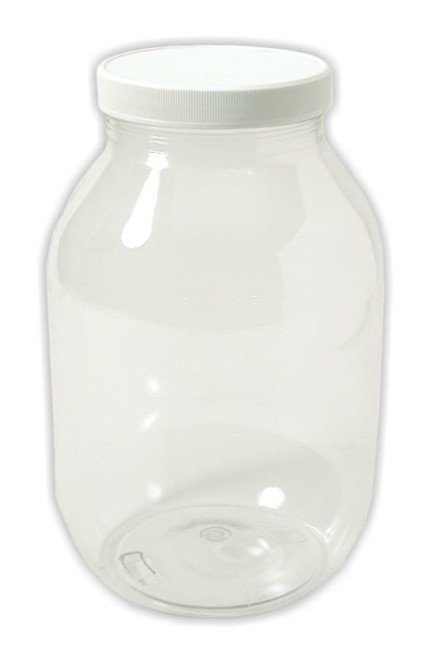 Jar, 1 gallon, clear plastic