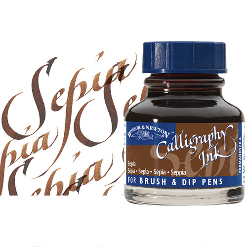Winsor & Newton Calligraphy Ink Sepia 30ml Bottle - (200039819)